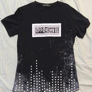 Price is firm ..Black with gray and white poker dots